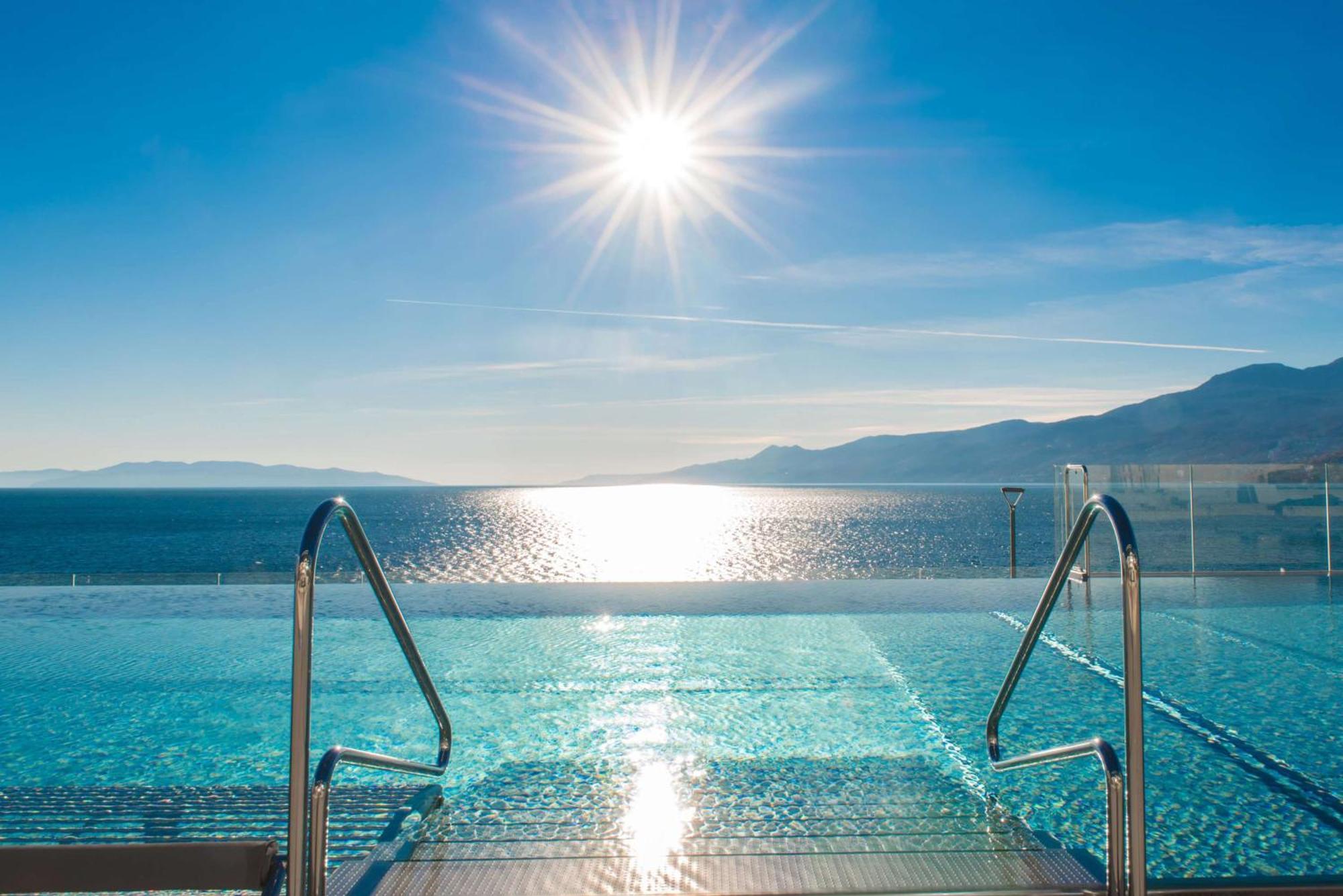 Hilton Rijeka Costabella Beach Resort And Spa Exterior photo View from the rooftop pool