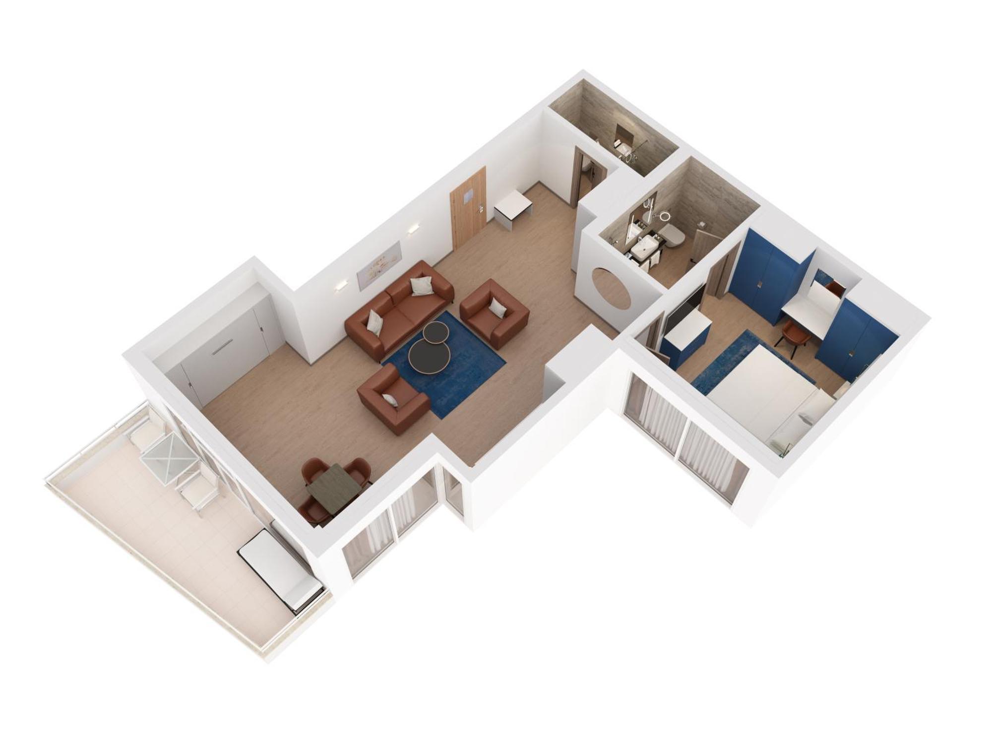 Hilton Rijeka Costabella Beach Resort And Spa Room photo 3D floor plan