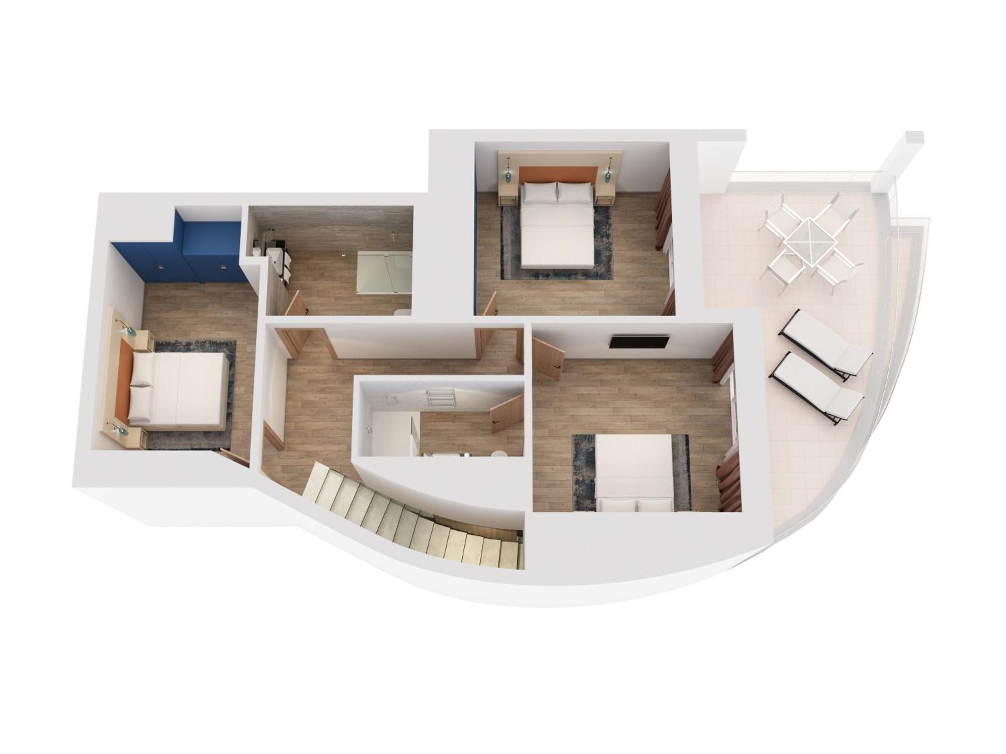 Hilton Rijeka Costabella Beach Resort And Spa Room photo 3D floor plan