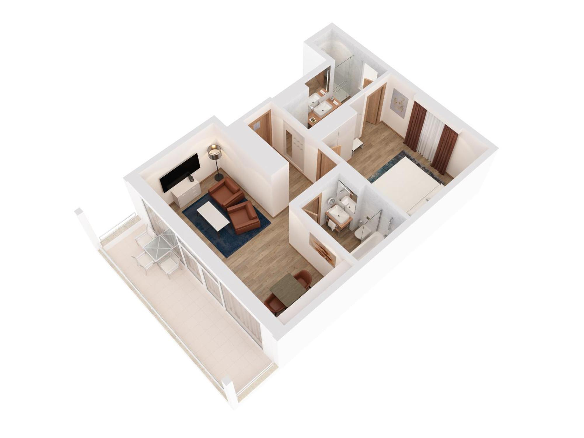 Hilton Rijeka Costabella Beach Resort And Spa Room photo 3D floor plan